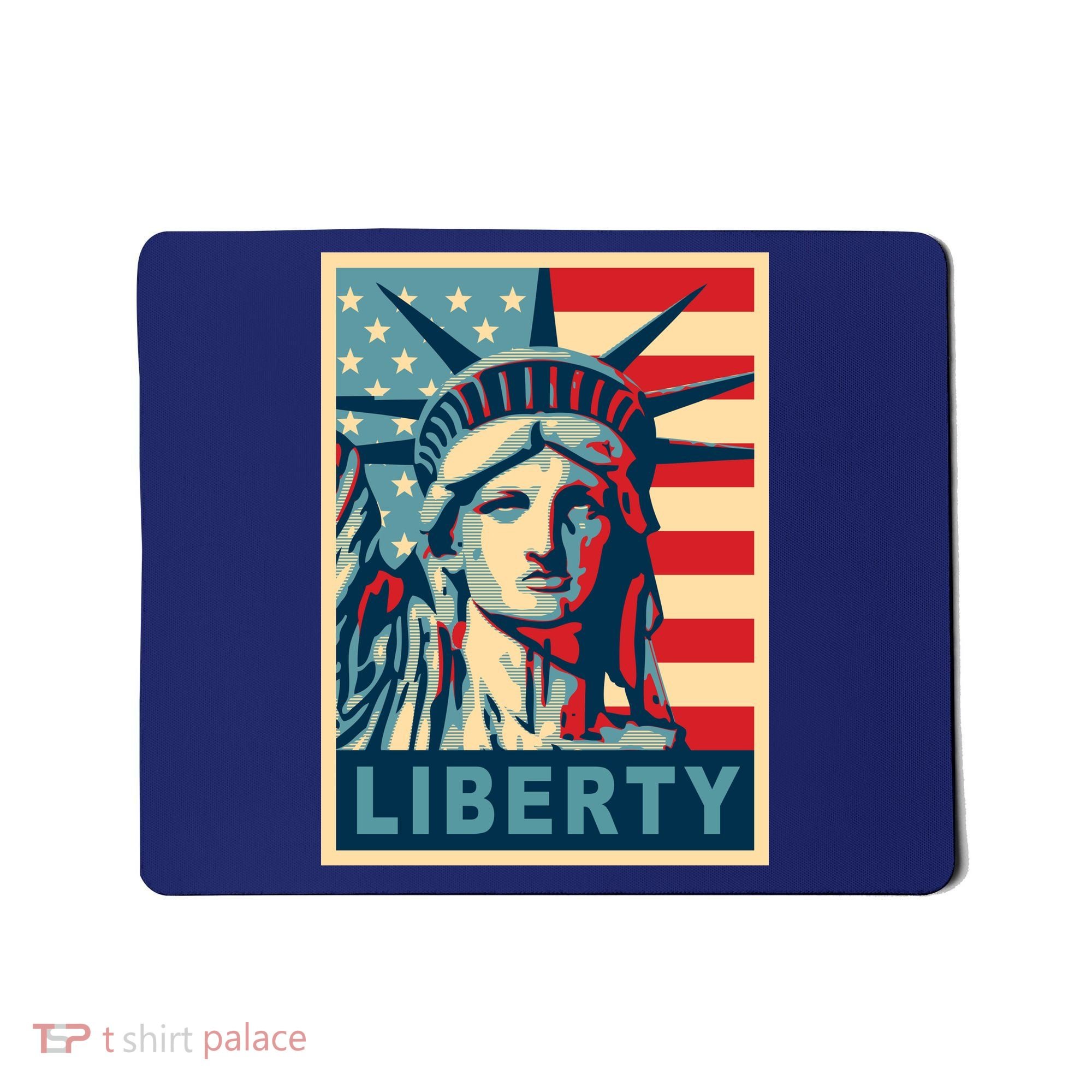 American Flag Statue Of Liberty Mousepad