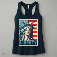 American Flag Statue Of Liberty Women's Tank Top thumb 3
