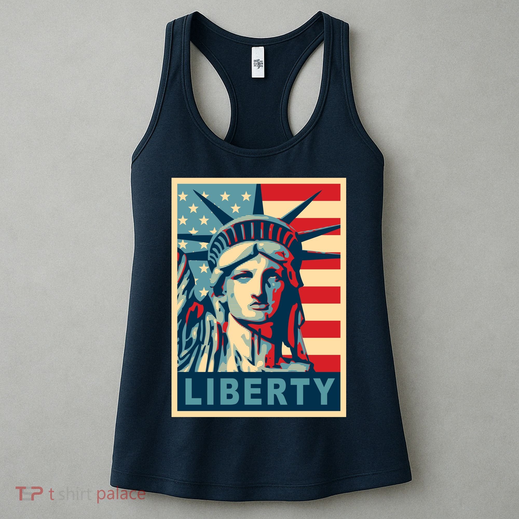 American Flag Statue Of Liberty Women's Tank Top