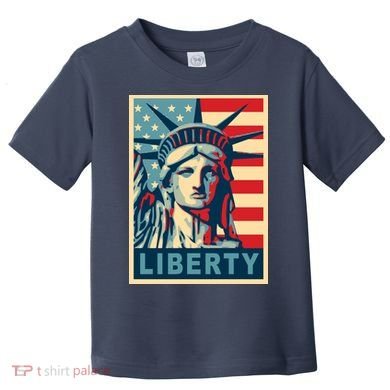American Flag Statue Of Liberty Toddler T-Shirt