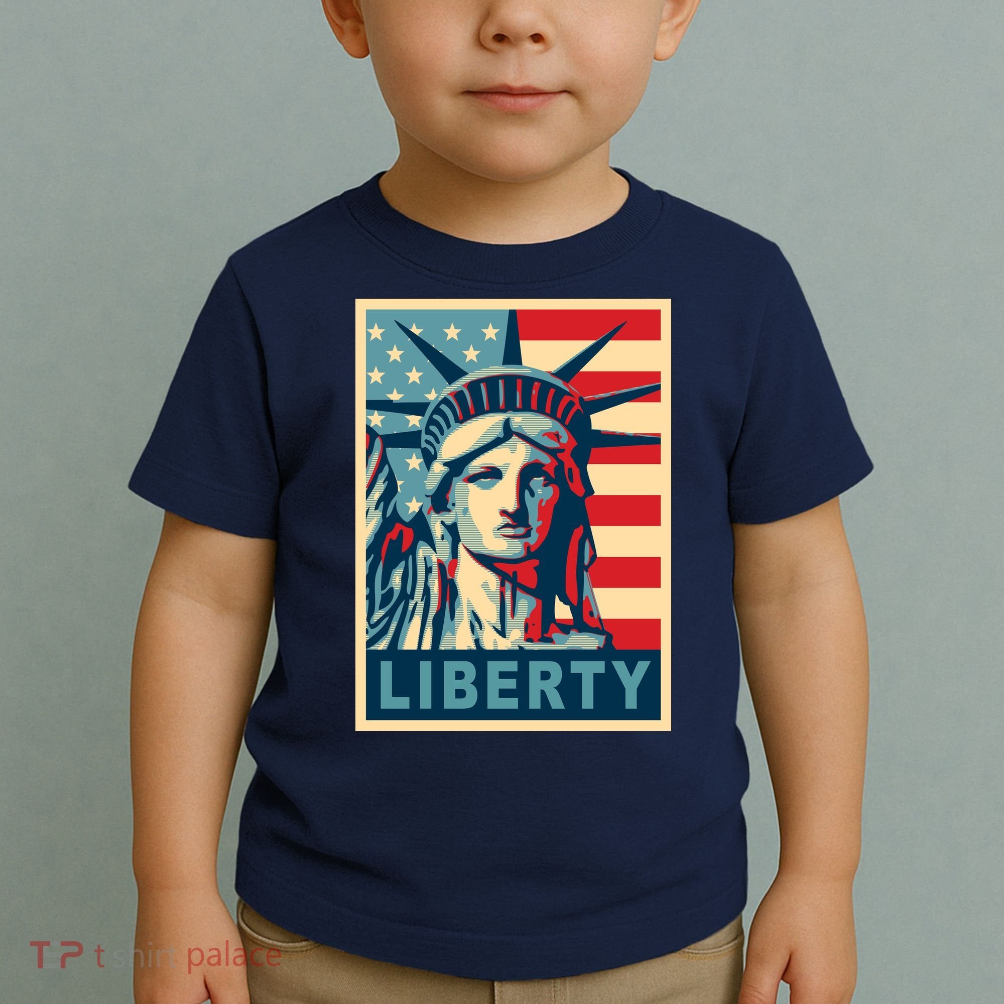 American Flag Statue Of Liberty Toddler T-Shirt
