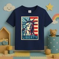 American Flag Statue Of Liberty Toddler T-Shirt thumb 3