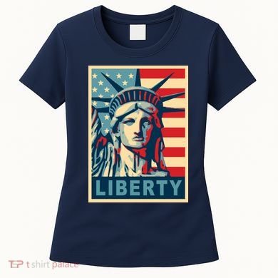 American Flag Statue Of Liberty Women's T-Shirt