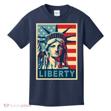 American Flag Statue Of Liberty Kids T-Shirt