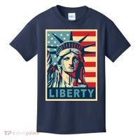 American Flag Statue Of Liberty Kids T-Shirt thumb 0