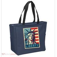 American Flag Statue Of Liberty Tote Bag thumb 2