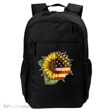 American Flag Sunflower Backpack