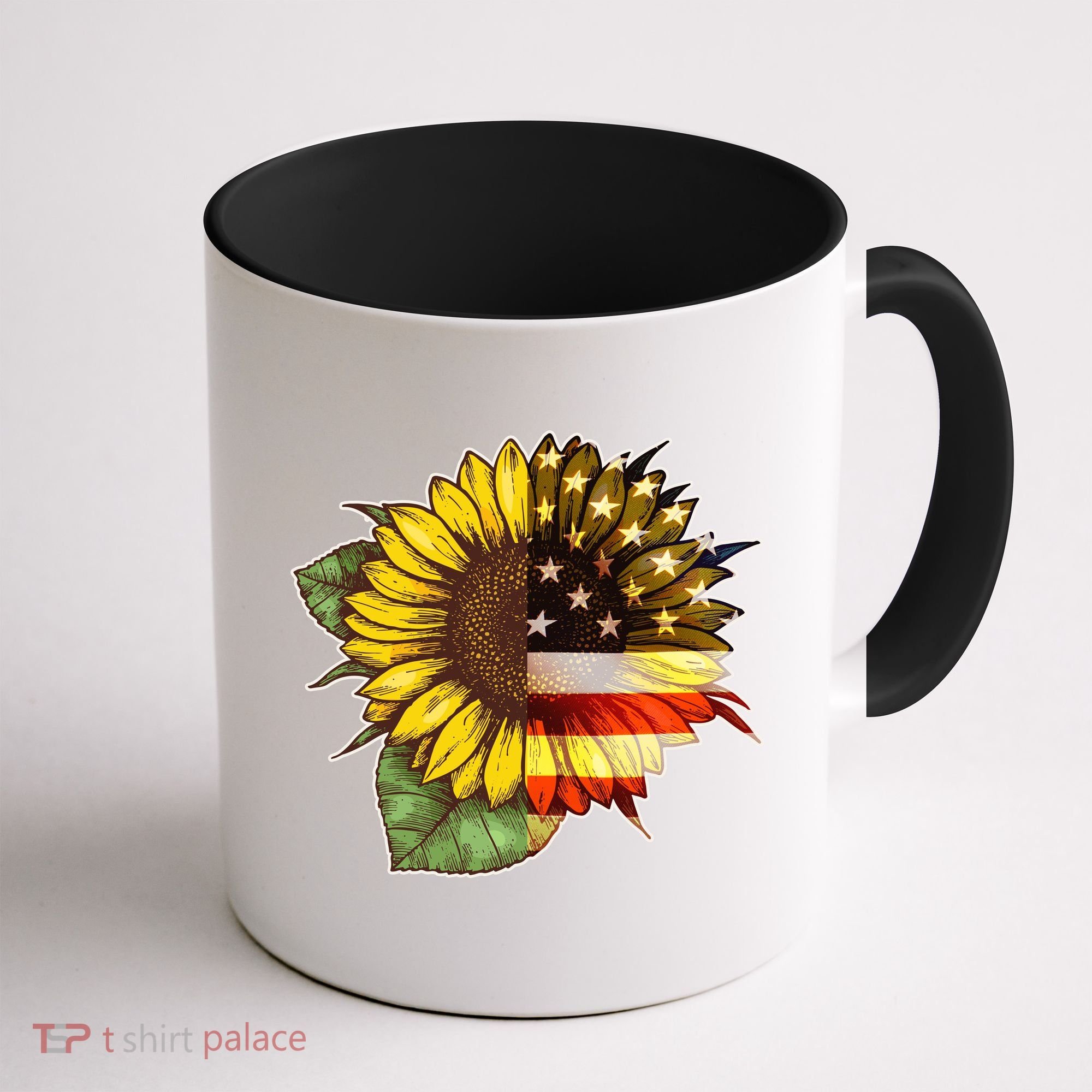 American Flag Sunflower Coffee Mug