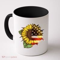 American Flag Sunflower Coffee Mug thumb 0