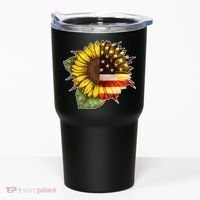 American Flag Sunflower Tumbler thumb 0