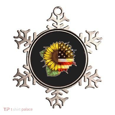 American Flag Sunflower Ornament