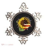 American Flag Sunflower Ornament thumb 0