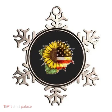 American Flag Sunflower Ornament