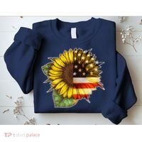 American Flag Sunflower Sweatshirt thumb 2
