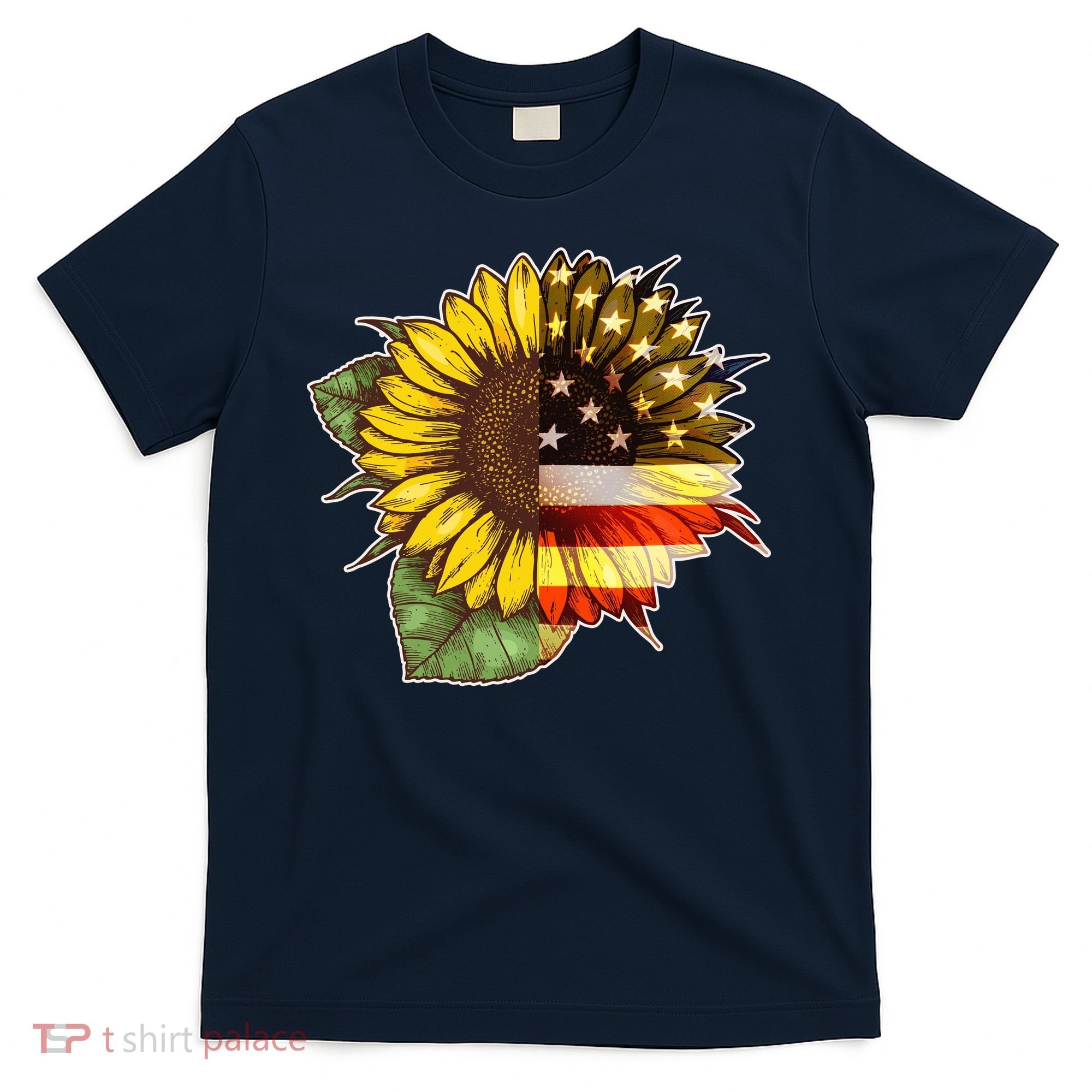 American Flag Sunflower T-Shirt