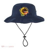 American Flag Sunflower Bucket Hat thumb 0