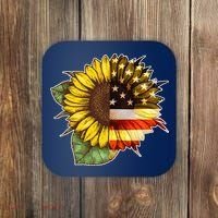 American Flag Sunflower Coaster thumb 0