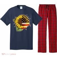 American Flag Sunflower Pajama Set thumb 0