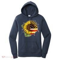 American Flag Sunflower Women's Hoodie thumb 0