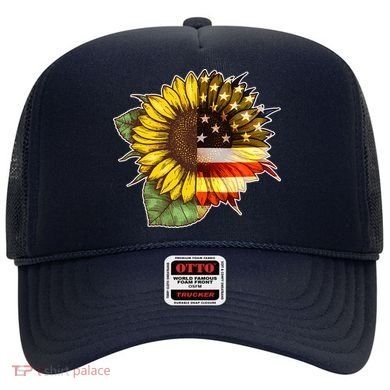 American Flag Sunflower Hat