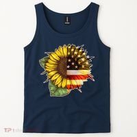 American Flag Sunflower Tank Top thumb 2