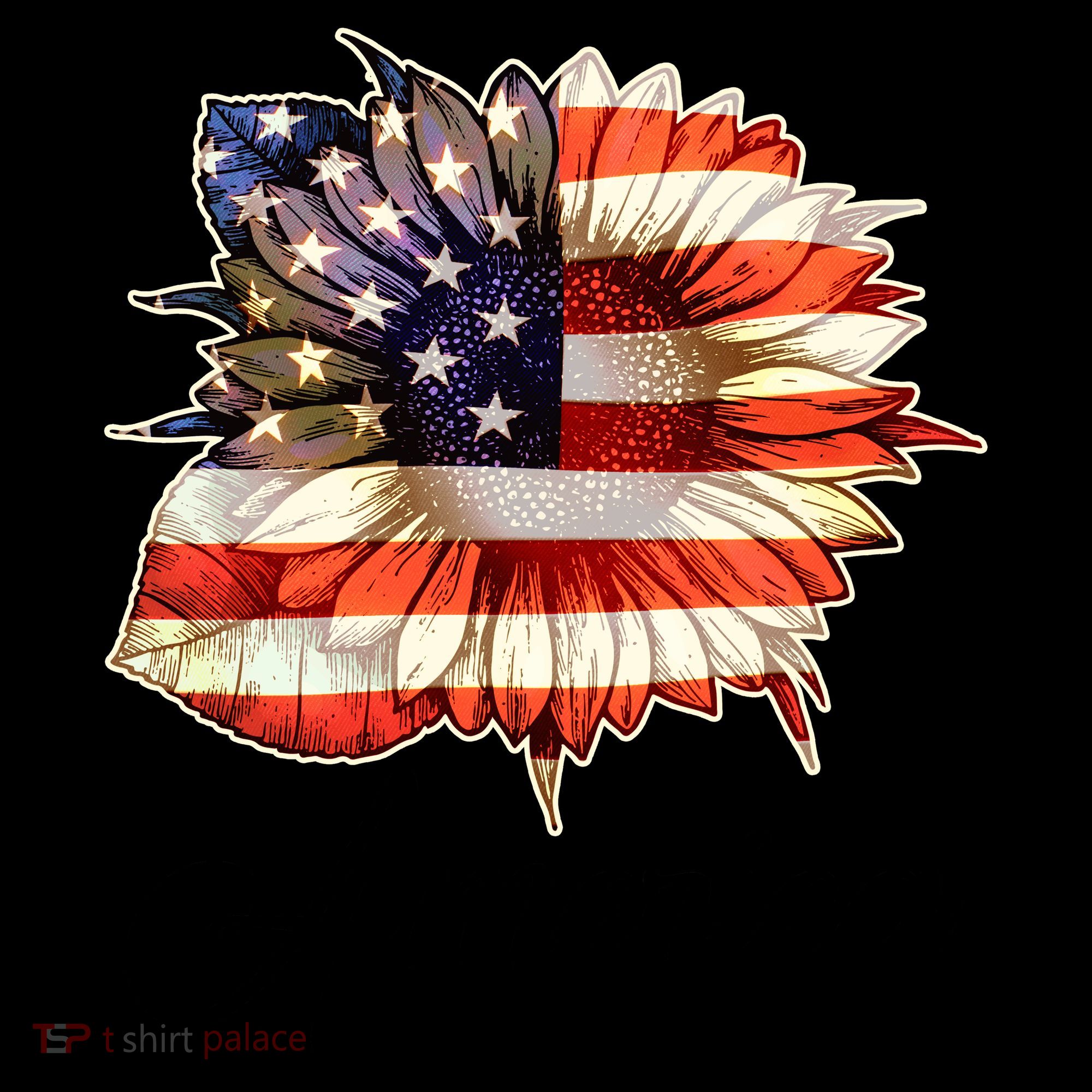 American Flag Sunflower USA Coffee Mug