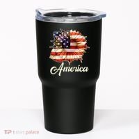 American Flag Sunflower USA Tumbler thumb 0