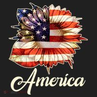 American Flag Sunflower USA Tumbler thumb 3