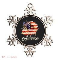 American Flag Sunflower USA Ornament thumb 0