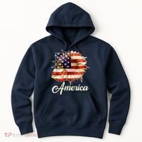 American Flag Sunflower USA Hoodie thumb 0