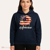 American Flag Sunflower USA Hoodie thumb 5