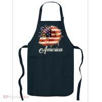 American Flag Sunflower USA Apron thumb 0