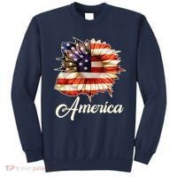 American Flag Sunflower USA Sweatshirt thumb 0
