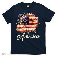 American Flag Sunflower USA T-Shirt thumb 0