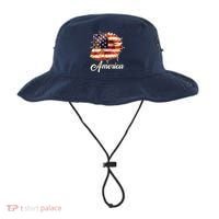 American Flag Sunflower USA Bucket Hat thumb 0