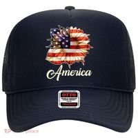 American Flag Sunflower USA Hat thumb 0