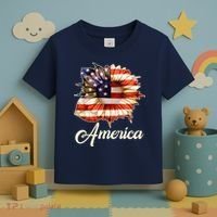 American Flag Sunflower USA Toddler T-Shirt thumb 3