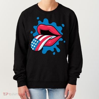 American Flag Tongue Women's Sweatshirt