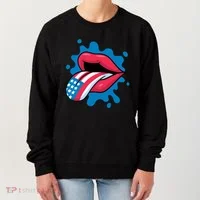 American Flag Tongue Women's Sweatshirt thumb 0