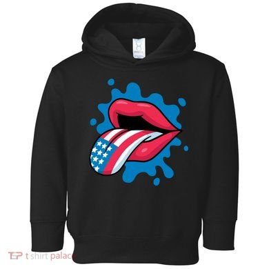 American Flag Tongue Toddler Hoodie