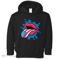 American Flag Tongue Toddler Hoodie thumb 0