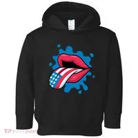 American Flag Tongue Toddler Hoodie thumb 0