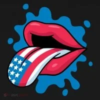 American Flag Tongue Toddler Hoodie thumb 2