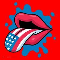 American Flag Tongue Santa Hat thumb 1