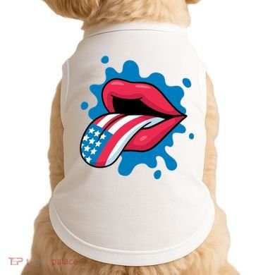 American Flag Tongue Doggie Tank