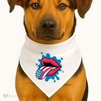 American Flag Tongue USA-Made Doggie Bandana thumb 1