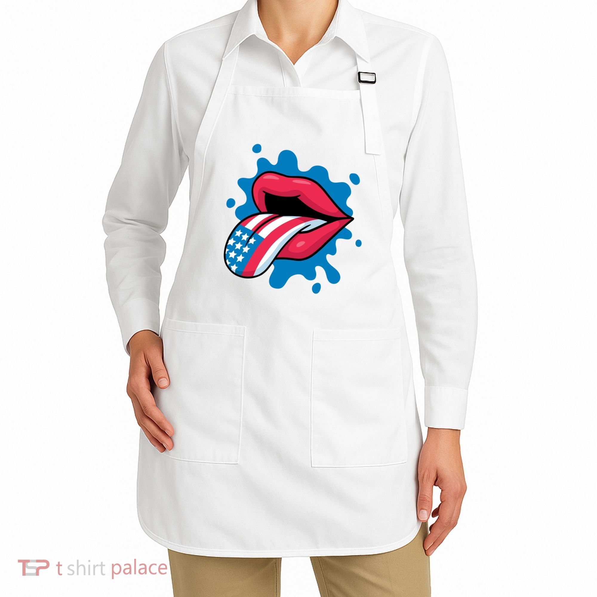 American Flag Tongue Apron