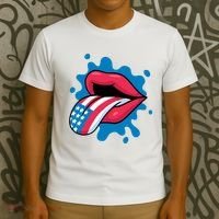 American Flag Tongue T-Shirt thumb 3