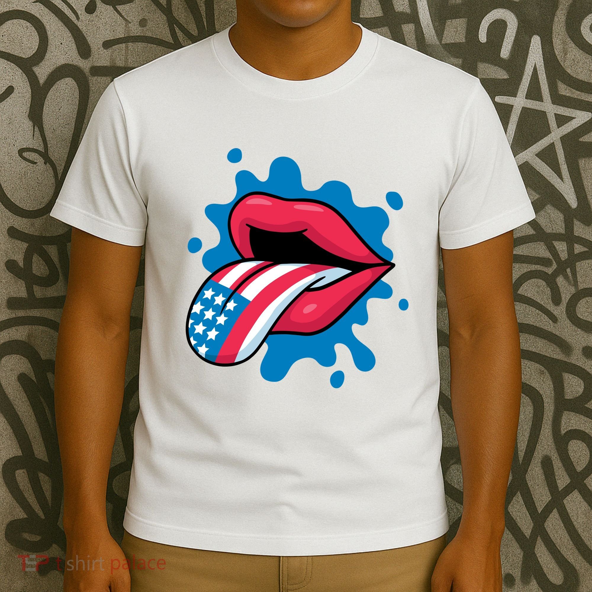 American Flag Tongue T-Shirt
