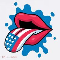 American Flag Tongue Button thumb 1